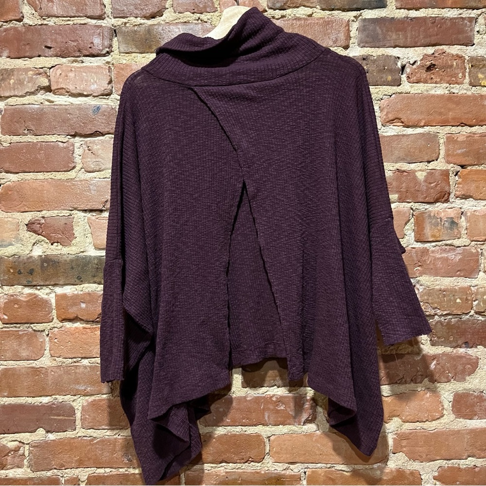 Free People Beach World Traveler Ribbed Turtleneck Split Back Sweater - Picture 8 of 8